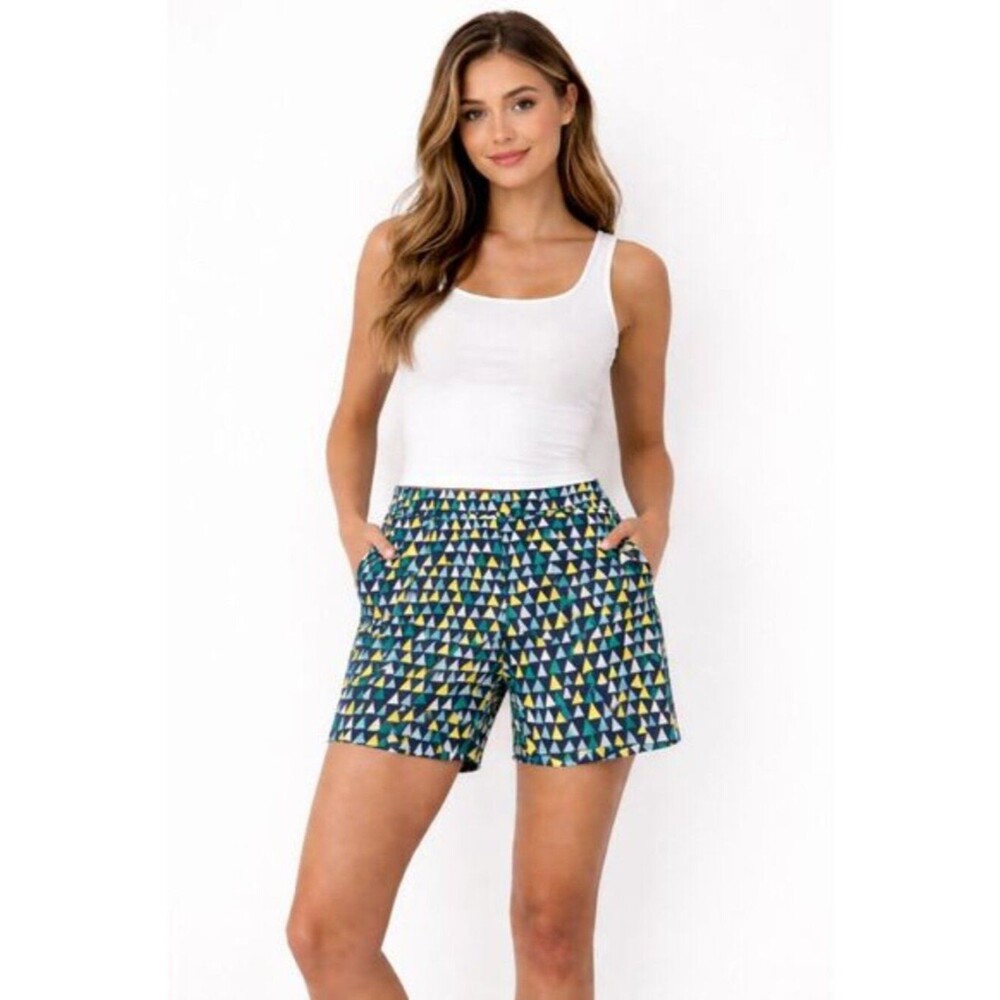 Talbots The Perfect Shorts Size 14 Geometric Print